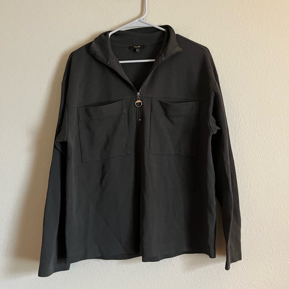 Massimo Dutti Quarter-zip knit sweater‎ size small